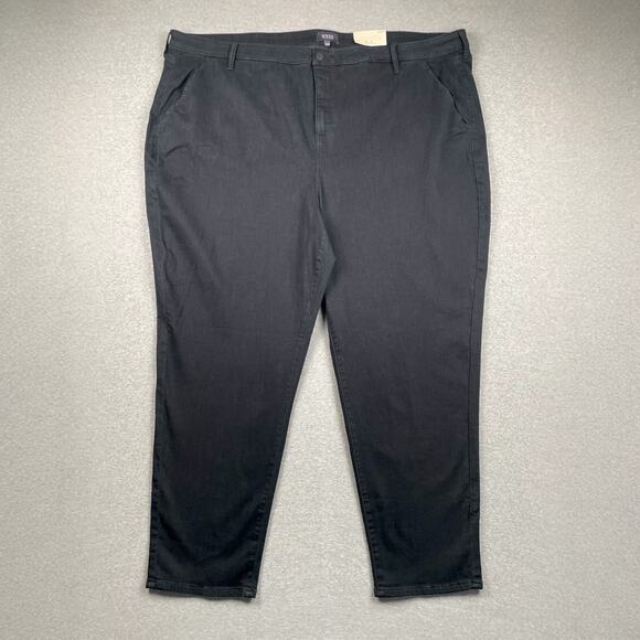 NYDJ Jeans Plus Size 28W Black Relaxed Tapered Lightweight Stretch Denim - Picture 16 of 16